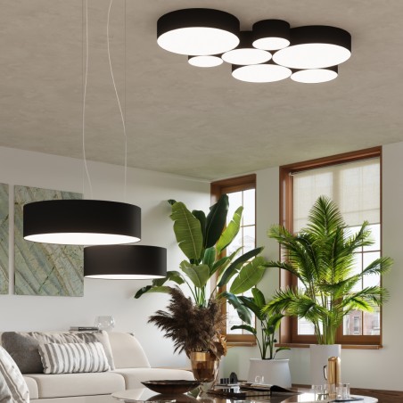 Lampa wisząca ARENA 45 czarna SL.0118 Sollux