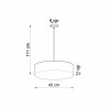 Lampa wisząca ARENA 45 szara SL.0119 Sollux