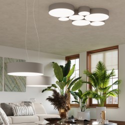 Lampa wisząca ARENA 45 szara SL.0119 Sollux