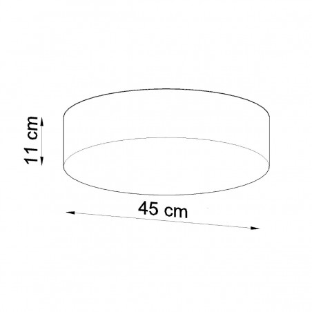 Plafon ARENA 45 szara SL.0125 Sollux