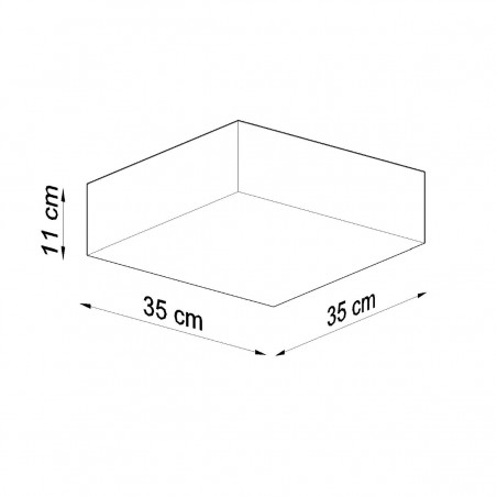 Plafon HORUS 35 szary SL.0137 Sollux