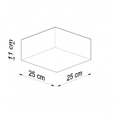 Plafon HORUS 25 szary SL.0143 Sollux