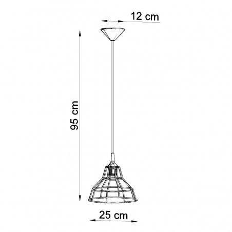 Lampa wisząca ANATA czarna SL.0146 Sollux