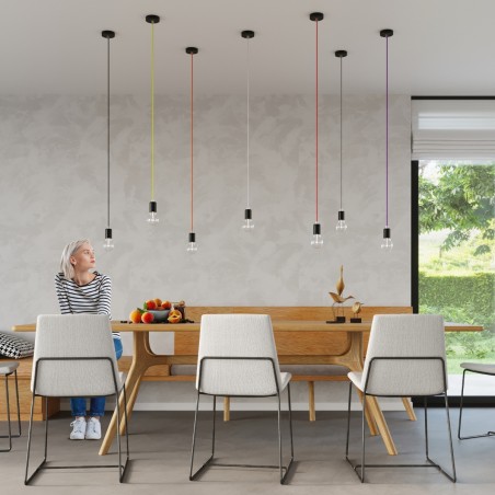 Lampa wisząca EDISON czarna SL.0152 Sollux