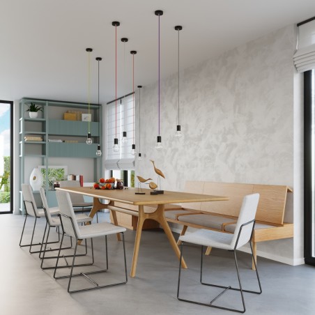 Lampa wisząca EDISON czarna SL.0152 Sollux