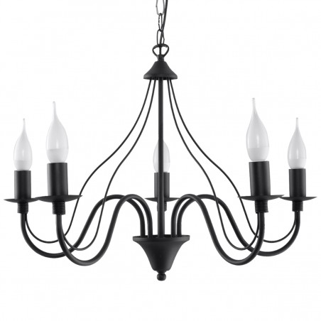 Żyrandol MINERWA 5 czarny SL.0218 Sollux