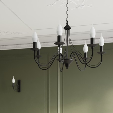 Żyrandol MINERWA 5 czarny SL.0218 Sollux