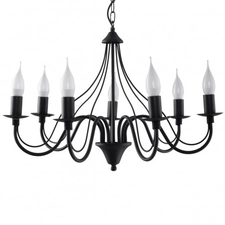 Żyrandol MINERWA 7 czarny SL.0219 Sollux