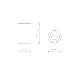 ALPHA Czarny 1x15W