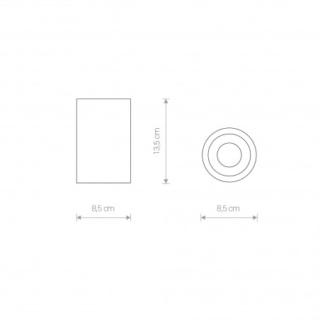ALPHA Czarny 1x15W