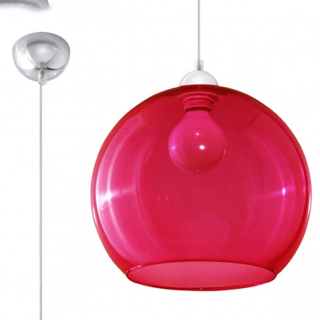 Lampa wisząca BALL czerwona SL.0253 Sollux