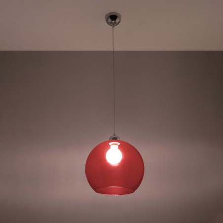 Lampa wisząca BALL czerwona SL.0253 Sollux
