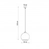 Lampa wisząca BALL czerwona SL.0253 Sollux