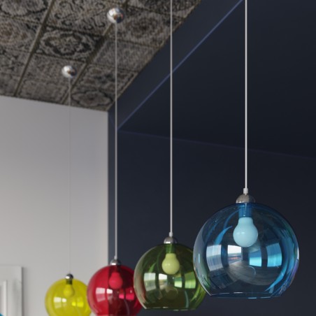 Lampa wisząca BALL czerwona SL.0253 Sollux