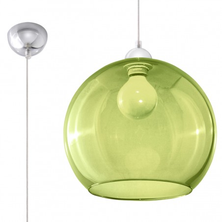 Lampa wisząca BALL zielona SL.0254 Sollux