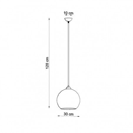Lampa wisząca BALL biała SL.0256 Sollux