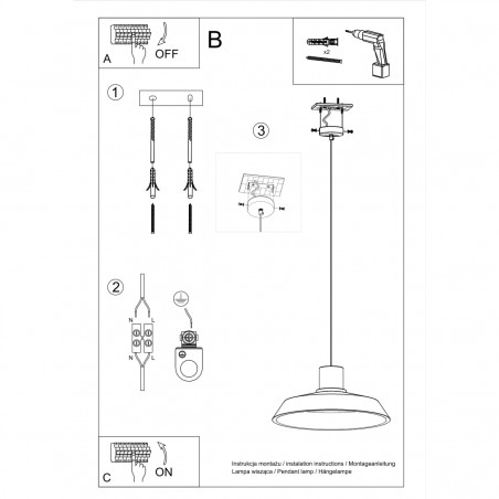 Lampa wisząca AFRA SL.0282 Sollux