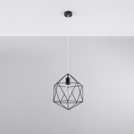 Lampa wisząca GASPARE czarna SL.0291 Sollux