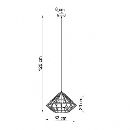 Lampa wisząca UMBERTO biała SL.0293 Sollux