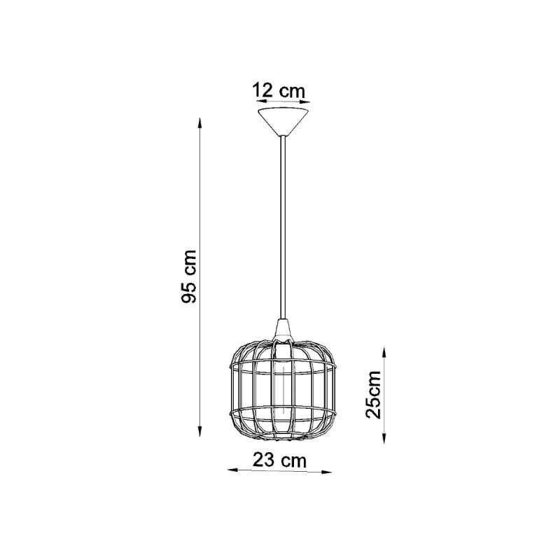 Lampa wisząca CELTA czarna SL.0296 Sollux