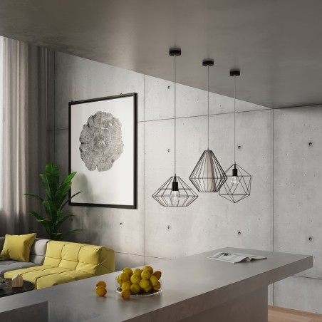 Lampa wisząca DEMI czarna SL.0298 Sollux