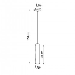 Lampa wisząca LAGOS 1 biały SL.0323 Sollux