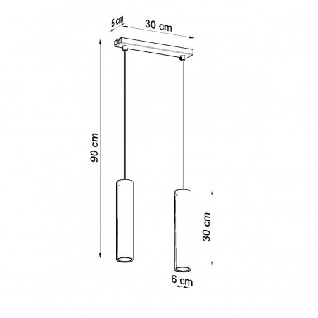 Lampa wisząca LAGOS 2 biały SL.0324 Sollux