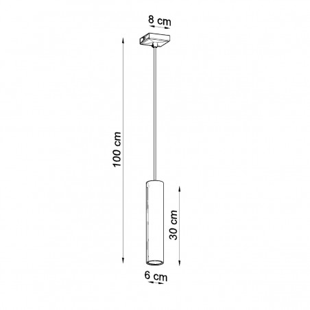 Lampa wisząca LAGOS 1 czarny SL.0327 Sollux