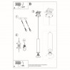 Lampa wisząca LAGOS 1 czarny SL.0327 Sollux