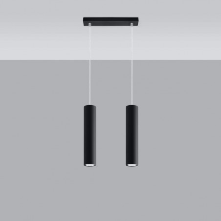 Lampa wisząca LAGOS 2 czarny SL.0328 Sollux