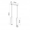 Lampa wisząca LAGOS 2 czarny SL.0328 Sollux