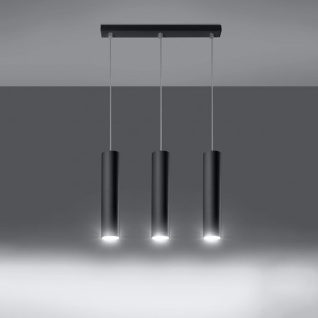 Lampa wisząca LAGOS 3L czarny SL.0329 Sollux