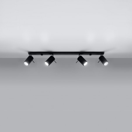 Plafon RING 4L czarny SL.0332 Sollux