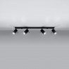 Plafon RING 4L czarny SL.0332 Sollux