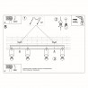Plafon RING 4L czarny SL.0332 Sollux