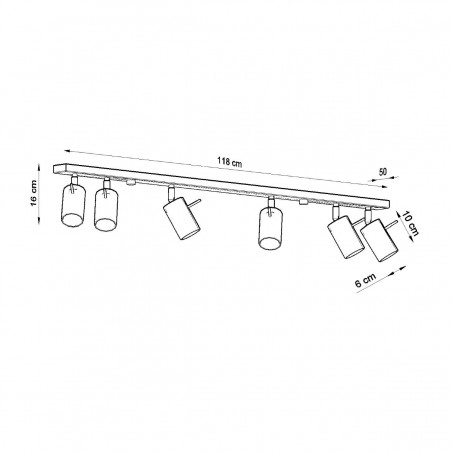 Plafon RING 6L biały SL.0333 Sollux