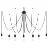 Żyrandol EDISON 7 czarny SL.0372 Sollux