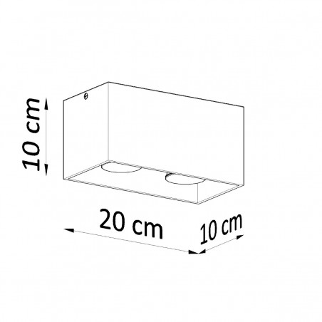 Plafon QUAD MAXI biały SL.0380 Sollux