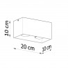 Plafon QUAD MAXI szary SL.0382 Sollux