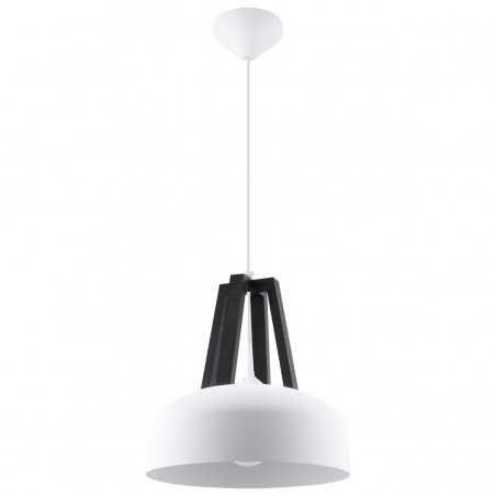 Lampa wisząca CASCO biała/czarna SL.0387 Sollux