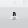 Lampa wisząca CASCO biała/czarna SL.0387 Sollux