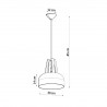 Lampa wisząca CASCO biała/czarna SL.0387 Sollux