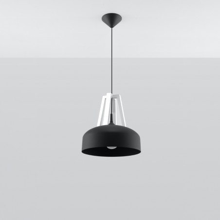 Lampa wisząca CASCO czarna/biała SL.0389 Sollux