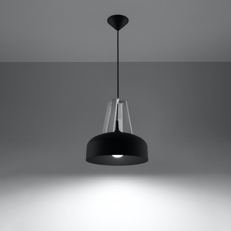 Lampa wisząca CASCO czarna/biała SL.0389 Sollux