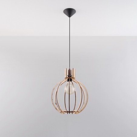 Lampa wisząca ARANCIA naturalne drewno SL.0391 Sollux
