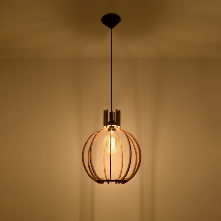 Lampa wisząca ARANCIA naturalne drewno SL.0391 Sollux