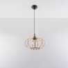 Lampa wisząca MANDELINO naturalne drewno SL.0392 Sollux