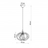 Lampa wisząca MANDELINO naturalne drewno SL.0392 Sollux