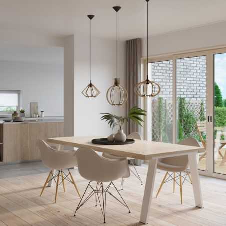 Lampa wisząca MANDELINO naturalne drewno SL.0392 Sollux