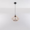 Lampa wisząca POMPELMO naturalne drewno SL.0393 Sollux